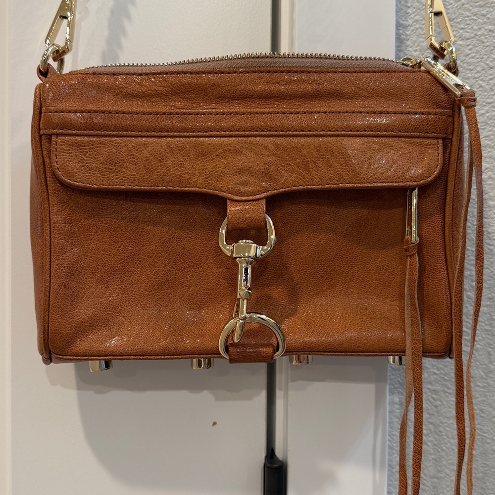 Rebecca Minkoff mini MAC crossbody- camel